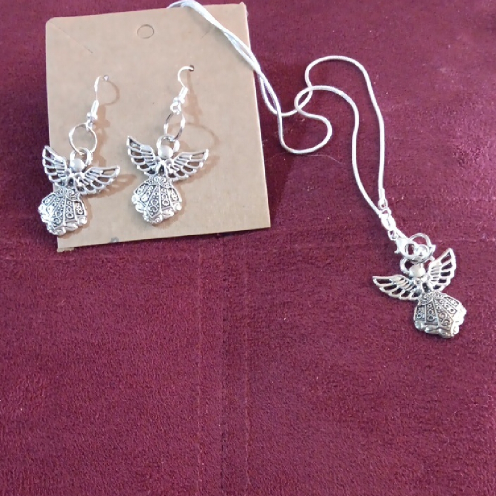 Silver Angel Wing Earrings